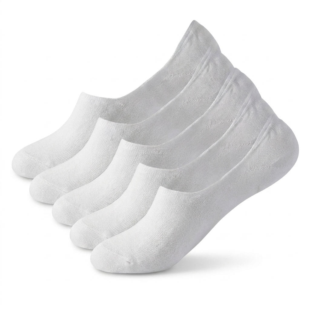 Chaussettes invisibles lot de 5 paires, antidérapantes